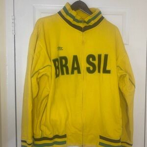 Umbro Yellow Brasil Jacket with Green Accents